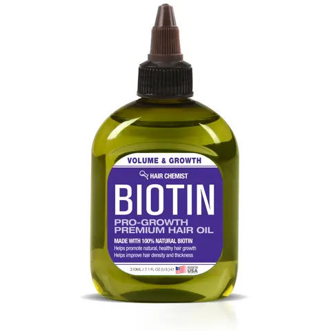 Hair Chemist Biotin Pro-Growth Premium Hair Oil 7.1 oz – Lightweight Nourishing Hair Treatment