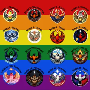 LGBTQ USA State Anti ICE Activist Pin Button, Resistance Symbol Community Solidarity Vinyl, State in US Political Pin Button