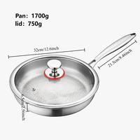 High-end titanium alloy uncoated pan + lid