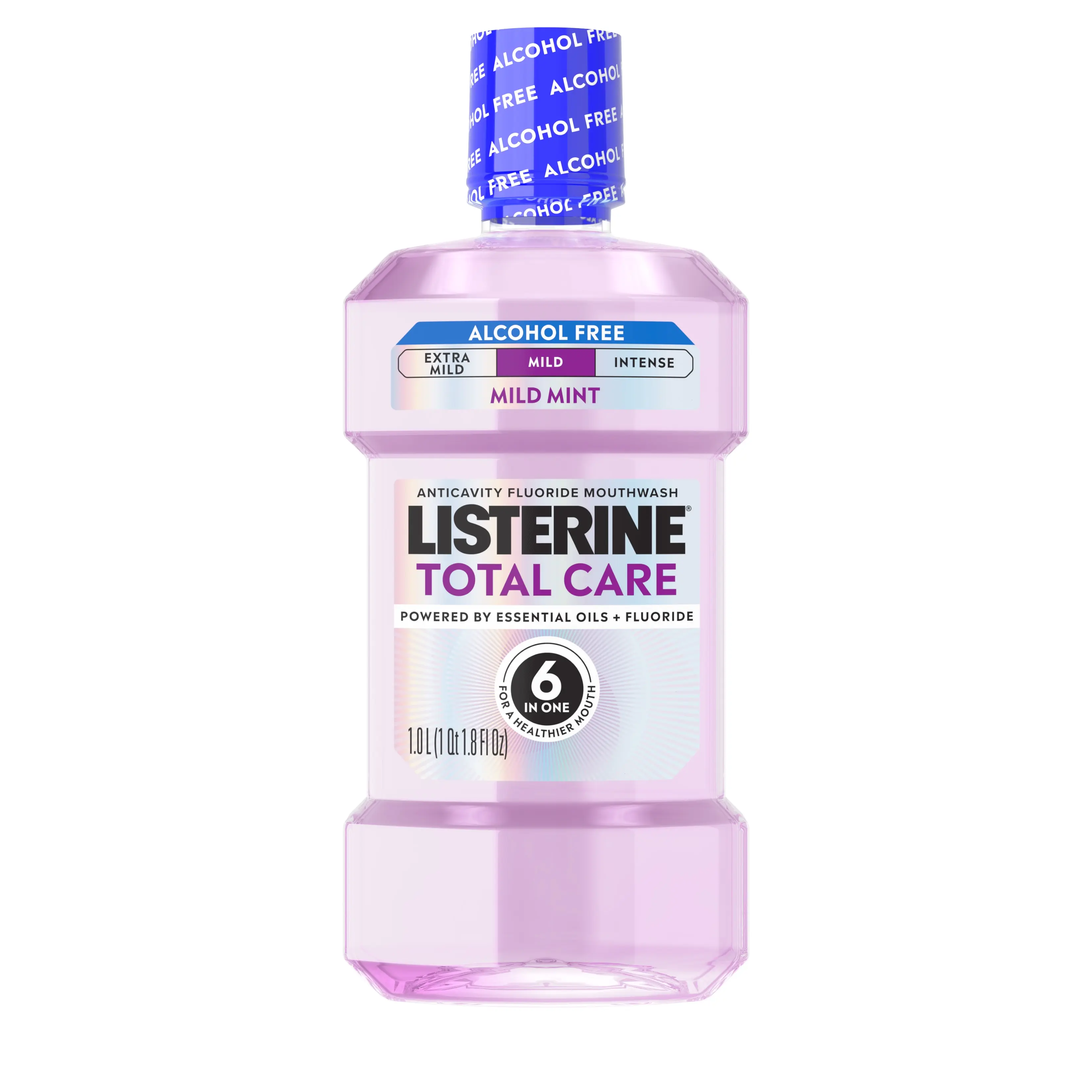 Listerine Total Care Alcohol-Free Mouthwash Mild Taste Fresh Mint Flavor 1L Oral Daily