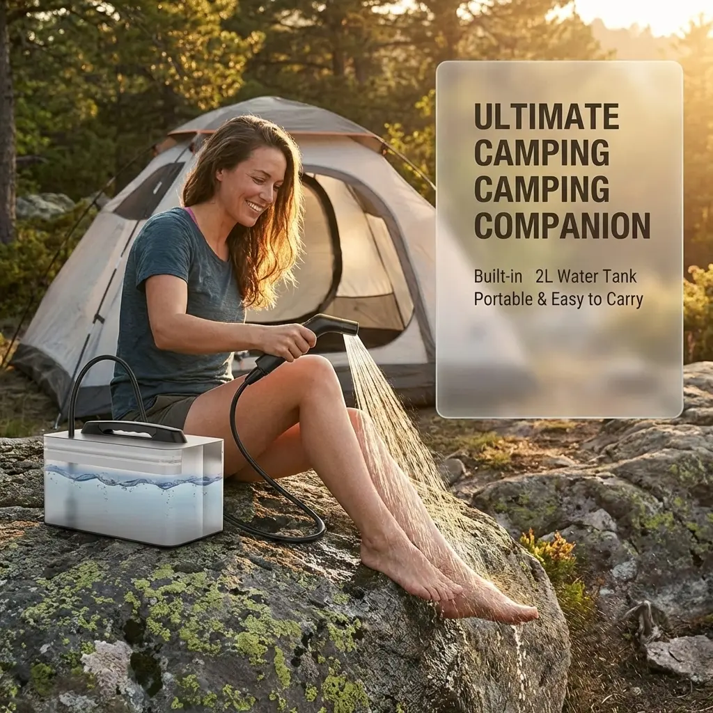Portable Electric Bidet & Outdoor Cleaning Kit - Feminine Hygiene Washer, RV Exterior Shower, for Posterior/Hand/Ft Washing & Temporary Water Supply, Optional Water Tank or Bucket