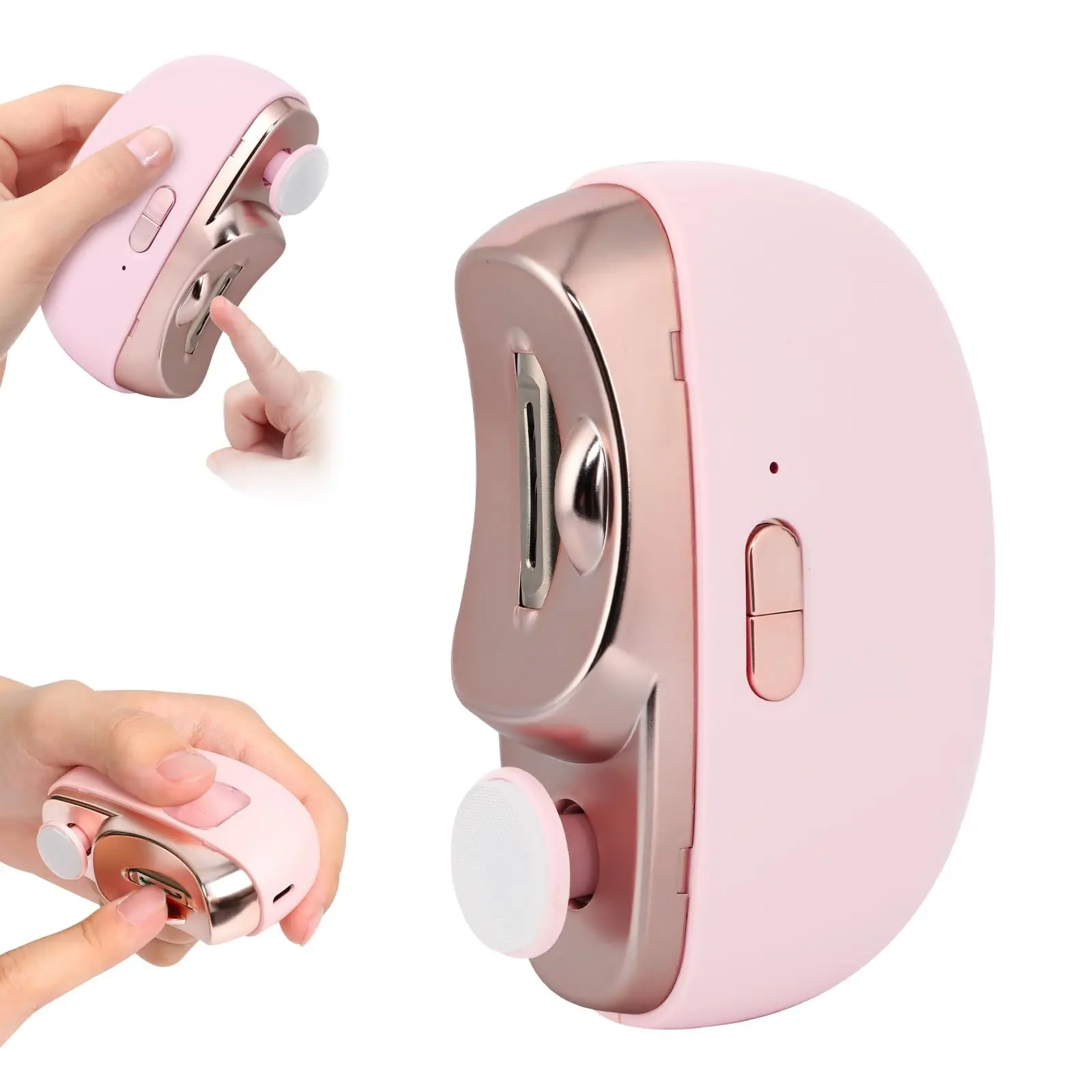 Multi-Functional Electric Cordless Nail Trimmer Nail Clippers - 3-in-1 Clipper Polisher Grinder Style, LED Light & 2-Speed Rechargeable with Clip Storage, Perfect for Baby, Seniors & Family Use