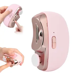 Multi-Functional Electric Nail Trimmer Nail Clippers - 3-in-1 Clipper Polisher Grinder Style, LED Light & 2-Speed Rechargeable with Clip Storage, Perfect for Baby, Seniors & Family Use