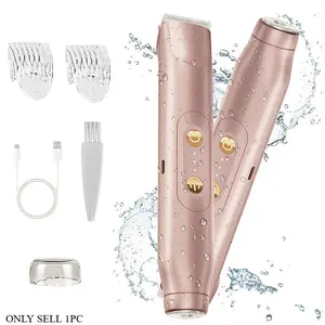 Unisex Electric Shaver, Dual-Head Design for Face & Body Hair Removal, USB Rechargeable, Stainless Steel Blades, Modern Style