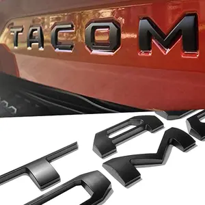 Tailgate Insert Letters Compatible with Tacoma 2016–2023, 3D Raised ABS Plastic, Matte Black, Strong Adhesive, Easy Install