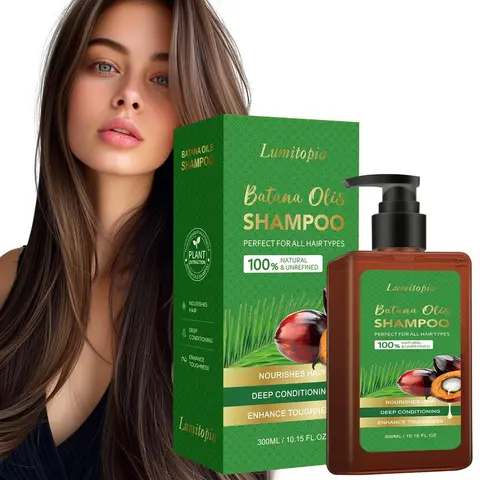 LUMITOPIA Batana Oil Hair Growth Shampoo Cleanser - 300g (10.14 oz) Liquid, Natural Ingredients Oil Infused Shampoo for Adults, Strengthening Unisex Haircare for All Hair Types, Daily Use Growth Support