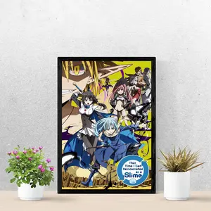 That Time I Got Reincarnated as a Slime Anime Poster, Rimuru Tempest Group Artwork, Isekai Fantasy Wall Print Decor, Gift For Fans