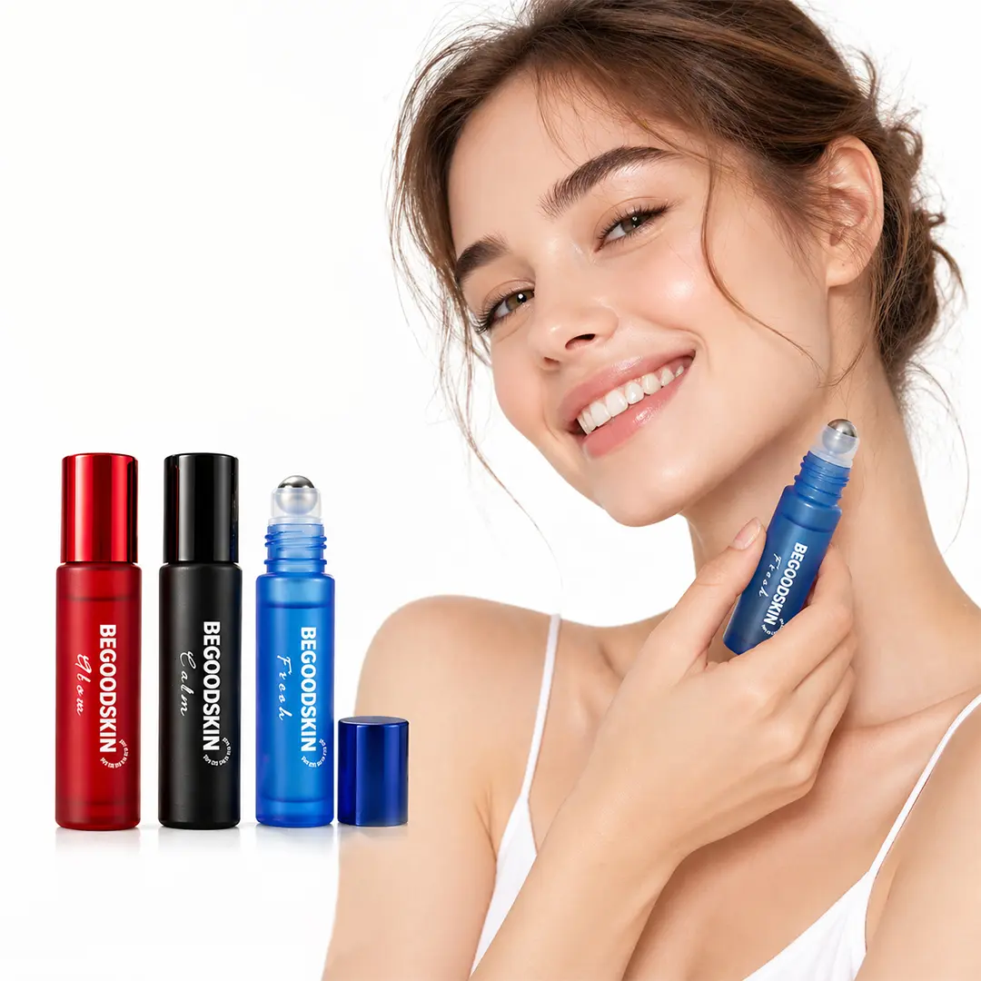 BEGOODSKIN Unisex Roll-On Perfume Oil Multi-Pack - 3 Citrus/Wood/Tea Scents, Long-Lasting, Travel-Size, Lightweight - For Youth, Gen Z School Use, Work, Smelling Good, Alcohol-Free, Bright/Warm/Fresh