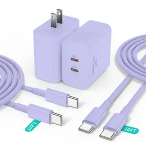 Phone 16/16 Pro/16 Pro Max/16 Plus, 15/15 Pro Fast Charging 45W Dual Port USB C Charger Block with 10ft Long Fast Charging Cord Cable for Phone 16 15 Pro Max,Pad Pro/Air, Galaxy S25/S24