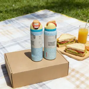 Owala FreeSip 32oz Light Blue Summer Doodle Insulated Bottle - Fresh & Energetic, Portable & Leak-Proof for Student Life full color water tumbler perfect holiday gift girly