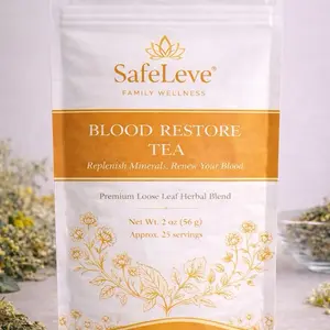 Safeleve Blood Restore Loose Leaf 5-Herb Blend Dried Leaves Herbal Tea