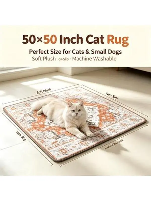 boho dog bed lounge rug machine washable plush pet mat non slip pet sleeping pad vintage bohemian dog rug soft washable crate pad aesthetic puppy bed cover washable dog furniture protector indoor pet mat