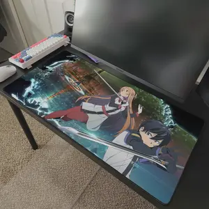 Asuna Kirito SAO Anime Desk Mat Mousepad 31.5" x 15.5"