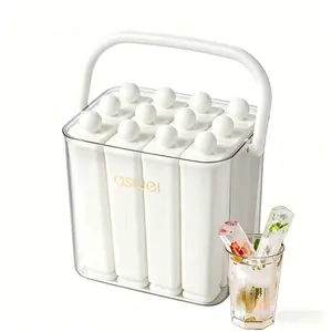 12-Cavity Reusable Popsicle Mold with Easy Release, Food Grade Non-Stick Ice Pop Maker for Homemade Ice Cubes, Ice Rods, Fruit Pops, Yogurt Sticks, Dog Cooling Lick Sticks, Pet Frozen Treats,  Party Snacks, Summer Home Treats