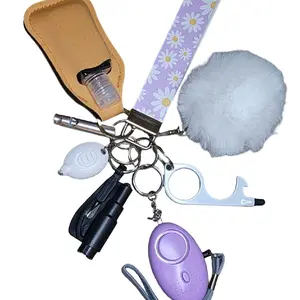 Lilac n Daisies Keychain Safety Kit for Women