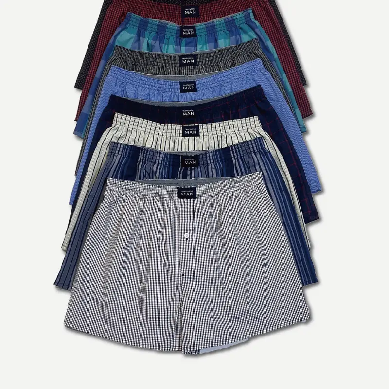 Men's Loose Fit Casual Style Underwear Polyester Set, Random Print Design, Suitable for All Seasons, Ideal for Home Wear & Outdoor Activities