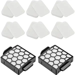 ZU60 Filter Replacement Kit for Shark Navigator Zero-M Self-Cleaning Brushroll Pet Pro Upright Vacuum ZU60 ZU62 ZU62C NV150 NV151 NV255, Replaces Parts # 1238FT60 (2 Filter + 6  + 6 Felt)