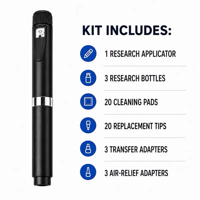 Reusable Research Applicator V2 Black Frosted Matte Finish