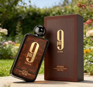 9 PM Elixir Unisex Extrait de Parfum | Intense Woody Amber Gourmand | Long-Lasting High-Concentrate Luxury Fragrance | 100ml 3.4 Fl Oz