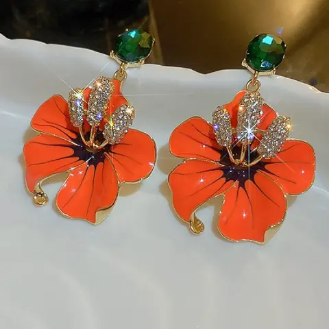 Crystal Earrings for Women, Blue Oval Design, Perfect for Weddings Parties Daily Wear, Elegant Jewelry Gift, Fashion Jewelry Earrings