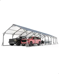 20'x40'x12' Metal Carport for Multiple Vehicles, Heavy Duty Car Ports, Vertical Roof Design, All-Weather Use, for Full-Size Pickup Trucks, Boats, and Tractors Garage Floor Mat Garage Tiles
