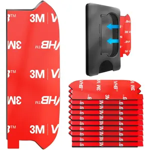 10pcs Sticky Adhesive Replacement for Pops Wallet+ & Wallet Plus Base, Socket Wallet Case Back Sticker Pads, 3M VHB Double-Sided High Stickiness Strip Tapes Piece for Cell Phone Wallet Card Holder