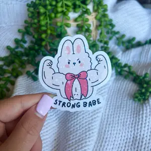 Gym Babe Weights for Workout Enthusiasts Handmade Waterproof High-Quality Vinyl Laminated Unique Design Stickers Gym Girl Sparkly Sticker