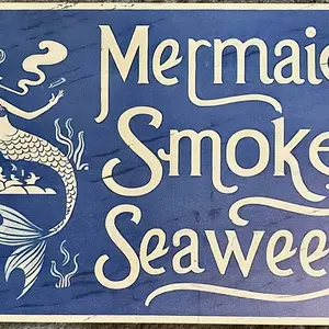 Vintage Mermaid Letter Pattern Metal Sign, 1 Count Retro Decorative Plaque, Wall Decor for Home Farmhouse Living Room Dorm Bedroom, Farmhouse Decoration, Home Decor Products