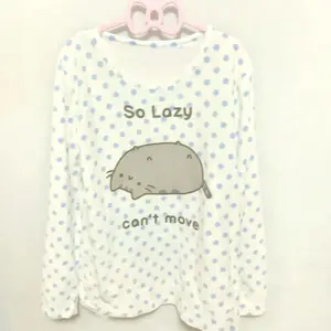 Japanese Cartoon Polka Dots Loose T-shirt Casual Aesthetic Kawaii Cartoon Y2k Tops Women Autumn Sweet Harajuku Grunge Tees