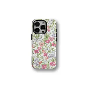 French Countryside Floral Phone Case Compatible with iPhone 17 16 15 14 /iphone 13 phone case / 12 11 X Plus/Air/Pro Max/Pro, Slim Protective Case|- Romantic Garden Vibe, Watercolor Wildflower Design Durable Cellphone