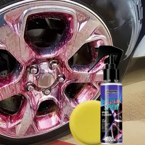 Car Wheel Cleaning Agent, Rim Wheel Rust Remover with Sponge, Professional Car Wheel Cleaning Agent, Car Washing Accessories, Tire Wheel, for Chrome Wheels, Automotive, Men Gifts