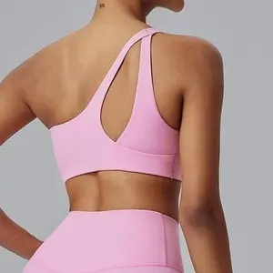 AFZ Women's One Shoulder Sports Bra - Breathable Activewear for Fitness & Everyday Wear - Solid Color, Modern Look, Comfortable Fit