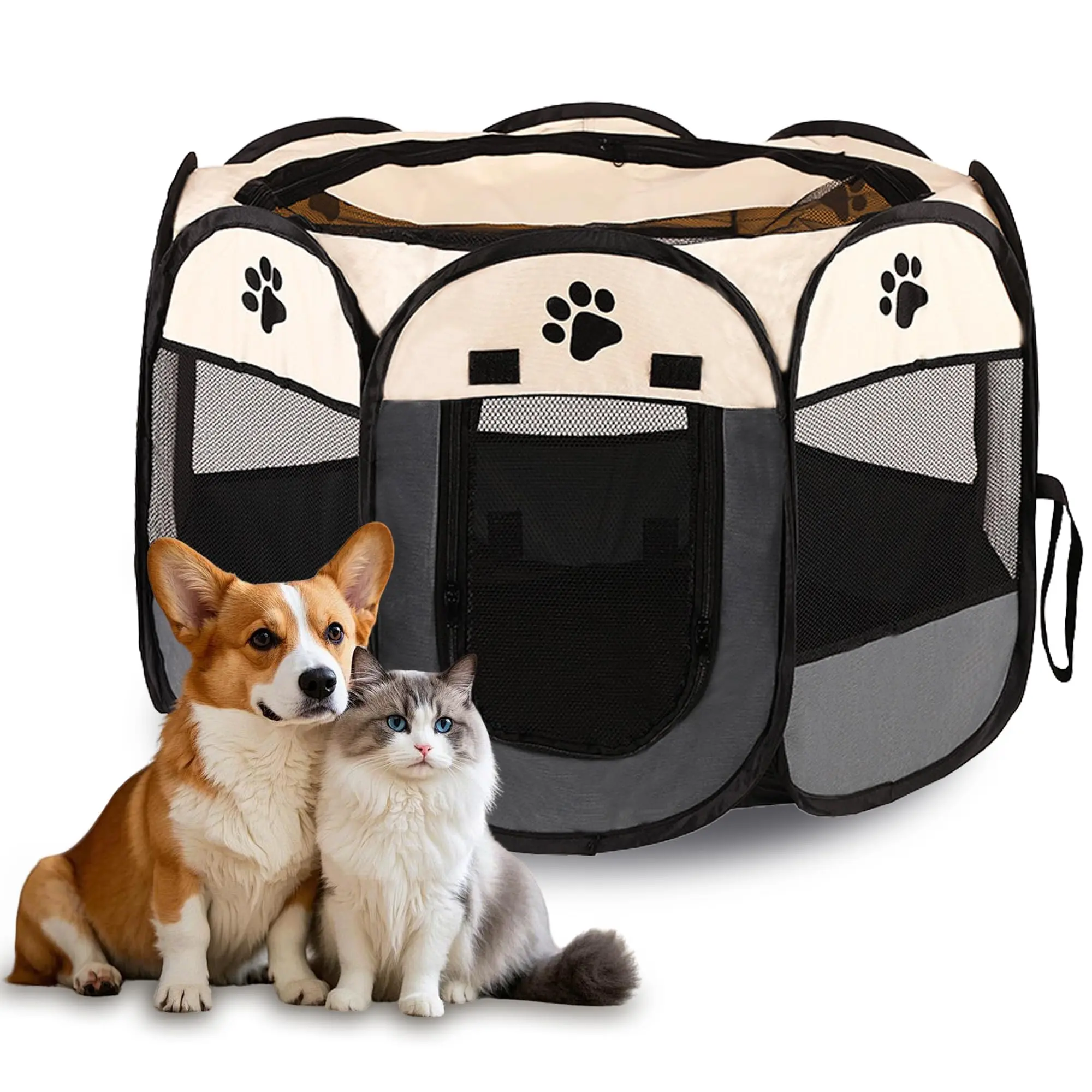 Foldable Puppy Playpen - Portable Cat Playpen Dog Pen for Puppies, for Small Animals Foldable Puppy Playpen - Portable Cat Playpen Dog Pen for Puppies, for Small Animals
