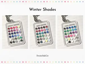 Seasonal Color Keychain, Palette Swatch Acrylic Keychain, Transparent Portable Pocket Color Chart for Shopping, 12 Personal Guide, Holiday Gift