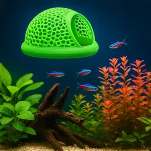 Beta Fish Bed and Shrimp Refuge, 3D Printed Aquarium Decor with Feeding Ring, Safe Rest Point for Beta Fish, Shrimp, Small Fish