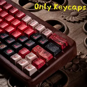 Naruto Theme Keycap Set, 130 Keys, Mythical Design, Side Printed, Trendy Colors, Perfect Gift for Gamers, Holiday Present Idea