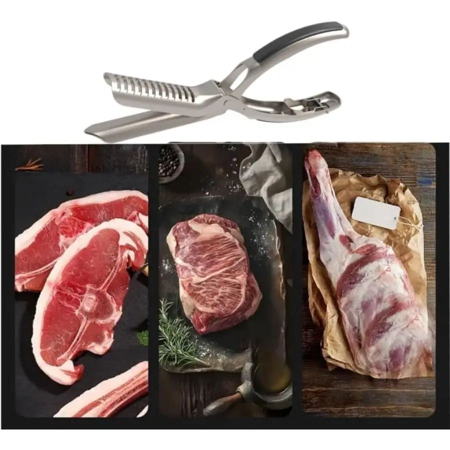 Rib Membrane Remover Stainless Steel Tool Kit - The Ultimate Rib Prep Tool for BBQ Enthusiasts - Ergonomic Design for Easy Membrane Removal - Dishwash