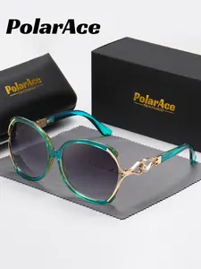 1 Pair Polarace Unisex Oval Large Frame Sunglasses,Handcrafted Frames, UV400