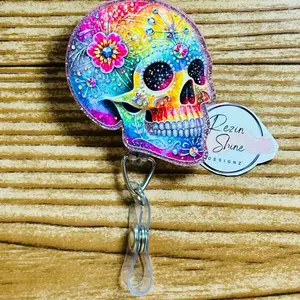 Colorful Skull Badge Reel