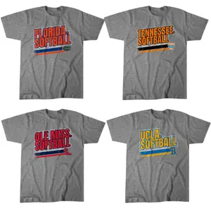 Vintage College Softball Graphic T Shirt Collection, Retro Women Sports Game Day Fan Tee, Classic Athletic Unisex Cotton Shirt Multiple Teams Style