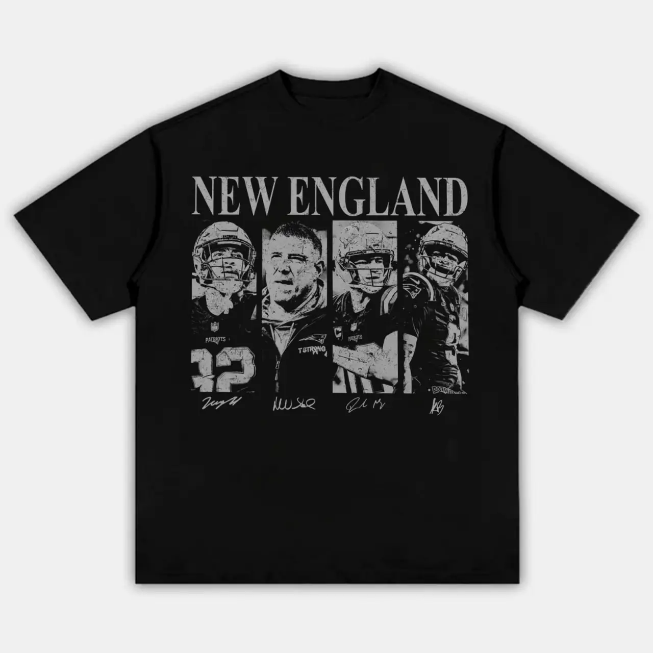 Mike Vrabel Drake Maye Kayshon Boutte New England Football T-Shirt, Drake Maye shirt, graphic t-shirts, Game Day Shirt, New England Football Tee, men's clothing clothes merch, Streetwear, Gift For Him & Her