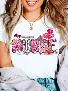 Valentine's Day Nurse T-shirt, Valentine's Day Gift for Nurses, Nurse T-shirt, Staff T-shirt