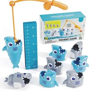 Shark Fishing Game for Kids - Preschool Math Games Measuring for 3 Year Olds, Toddler Fine Motor Learning Toys, Fun Family Board Games for Boys and Girls Ages 3-5