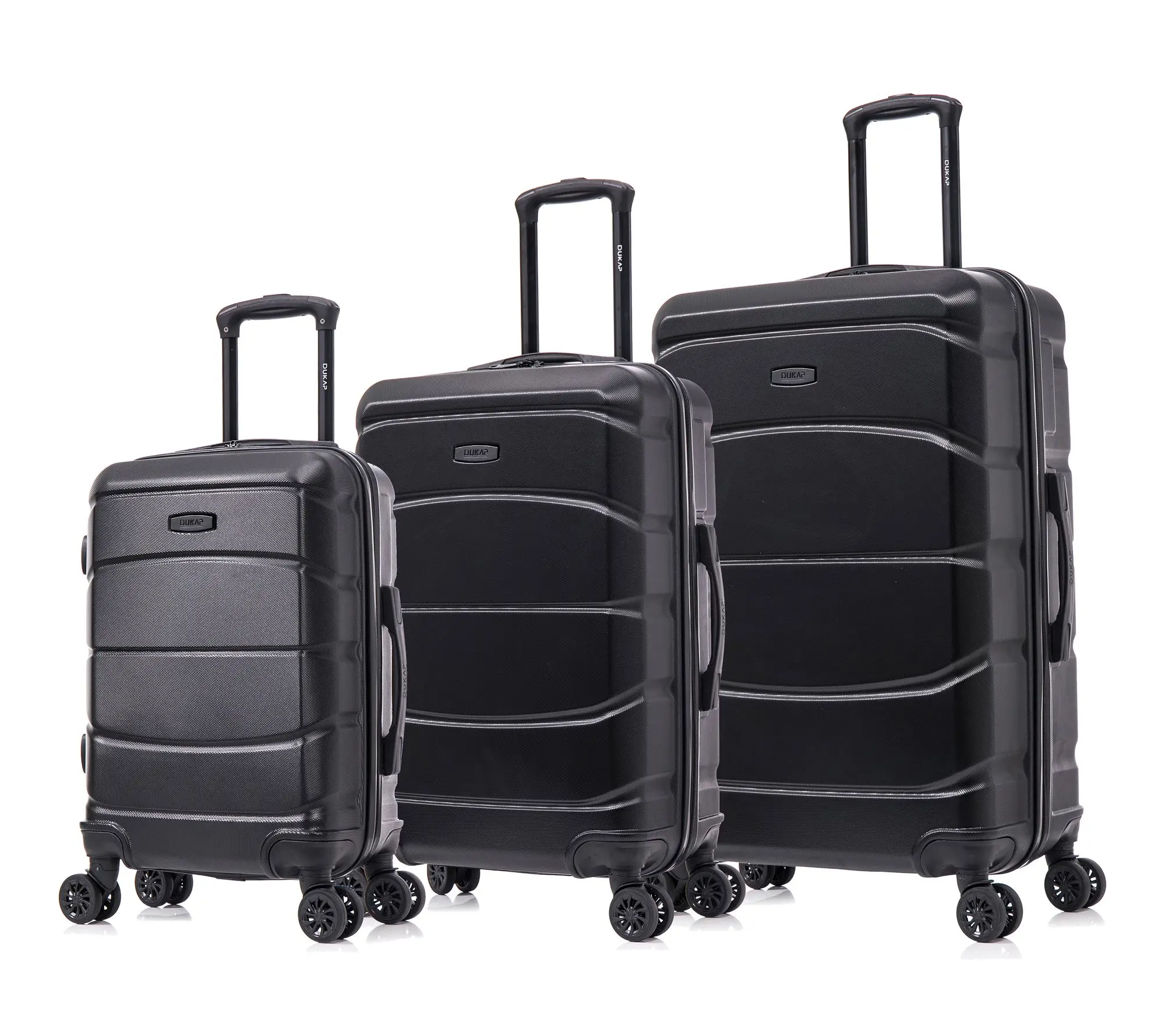 DUKAP Sense Lightweight Hardside Spinner 3-Piece Luggage Set