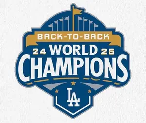 Dodgers Back to Back World Series Champions Sticker