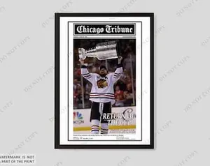 2018 Chicago Blackhawks Stanley Cup Champions Unframed Newspaper Edition