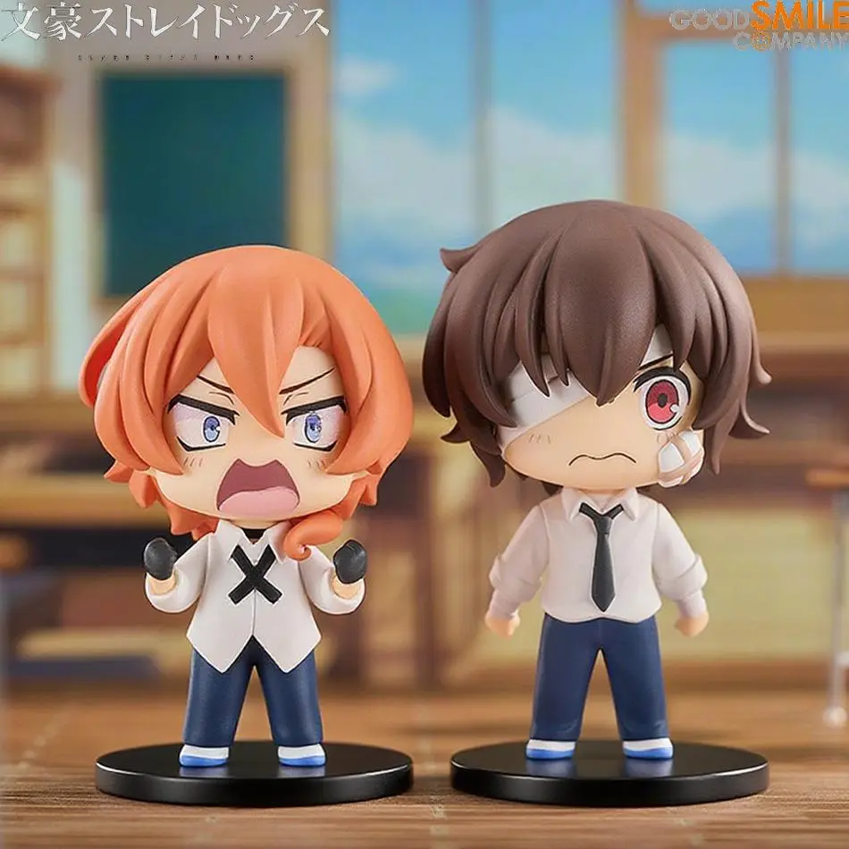 10cm Bungou Stray Dogs Anime Figure Kawaii Dazai Osamu Action Figure Cute Nakahara Chuuya Figurine PVC Collection Model Doll Toy