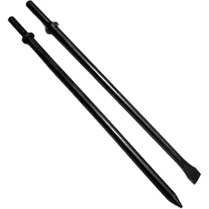 Pneumatic Cold Chisel Set, 3/4" Width 18" Long Air Pneumatic Hammer, Flat and Point Chisels with Round Collar for Concrete and Tile, Air Hammer Punch Chipping Bits Tool, Cr-Mo Alloy Steel