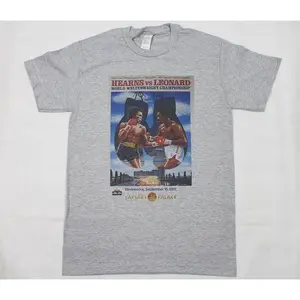 Thomas Hitman Hearns vs Sugar Ray Leonard Fight Poster T-Shirt, Retro Boxing Graphic Tee