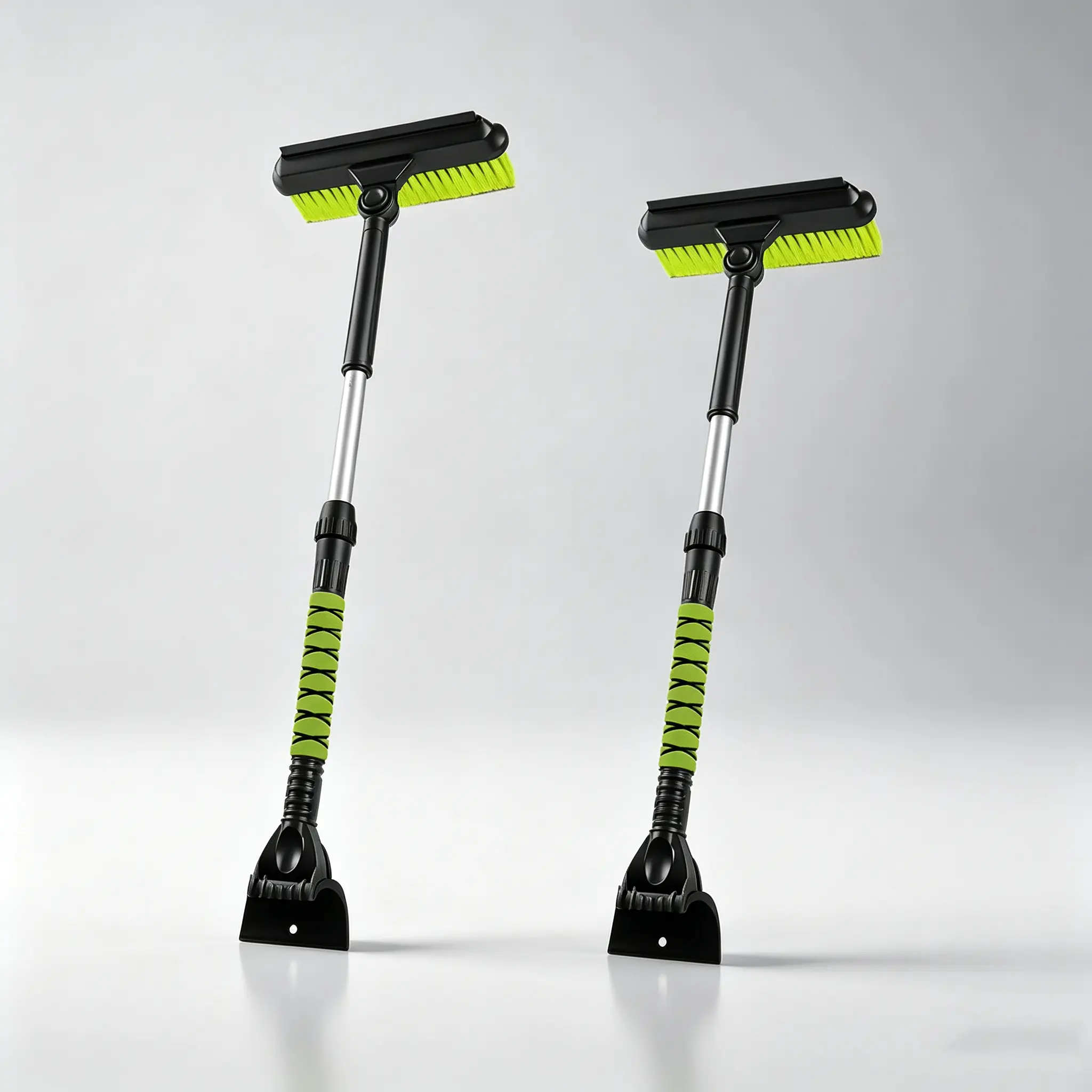 2-in-1 Car Snow Brush & Ice Scraper - Retractable Snow Removal Tool with Windshield Wiper, Rotating Brush Head, Heavy-Duty Scraper for Sedans, Trucks, SUVs Windshields